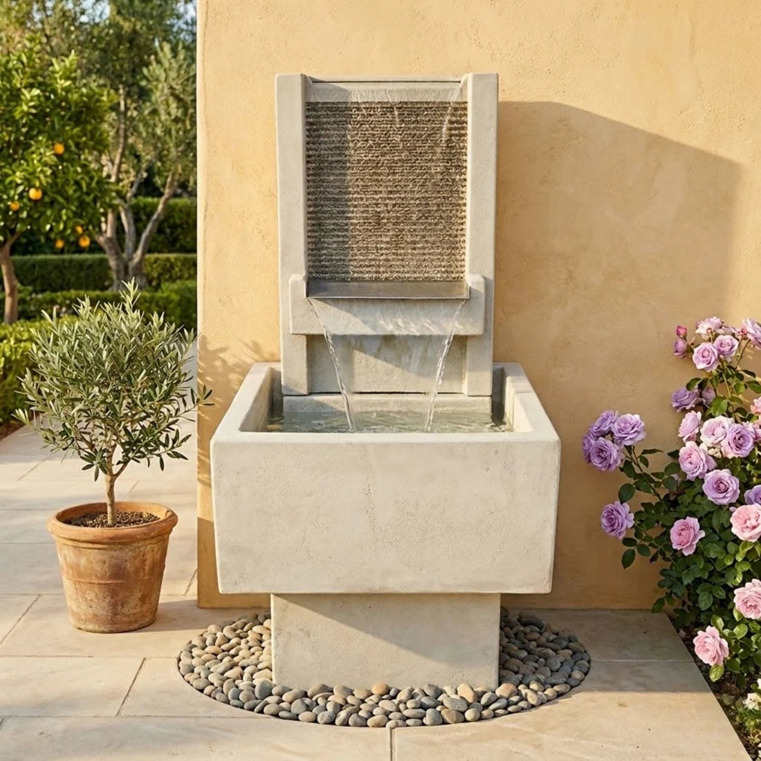 Giannini Garden Brentwood Patio Outdoor Wall Fountain 1775