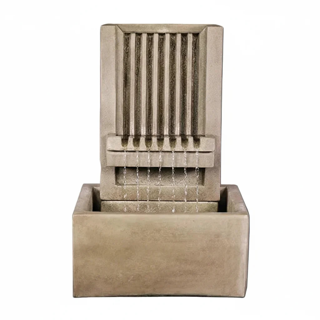 Giannini Garden Brentwood Channel Short Patio Outdoor Water Fountain 1829