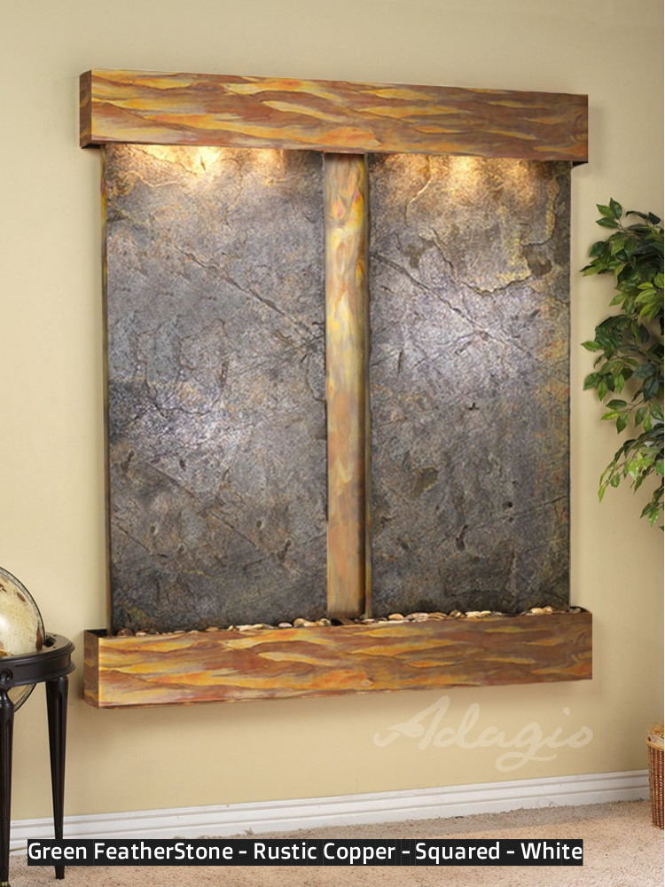 Adagio Cottonwood Falls 69” H x 61” W Indoor Water Wall Fountain CFR1002