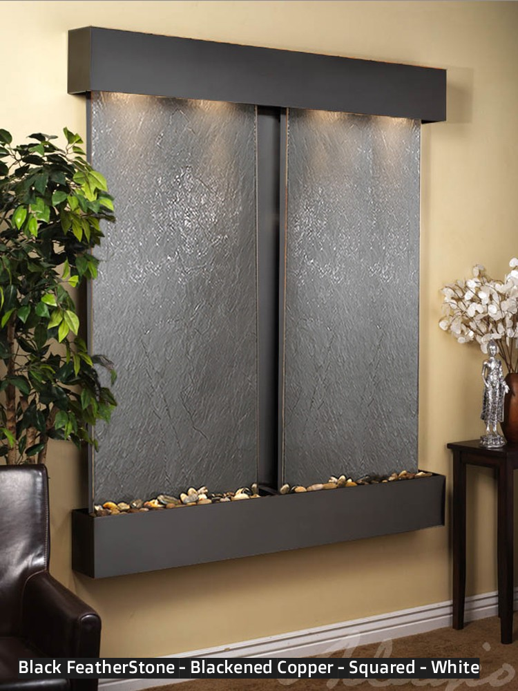 Adagio Cottonwood Falls 69” H x 61” W Indoor Water Wall Fountain CFR1002