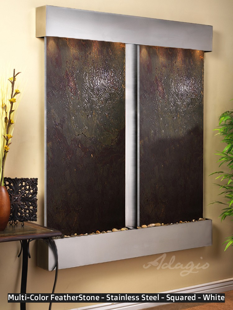 Adagio Cottonwood Falls 69” H x 61” W Indoor Water Wall Fountain CFR1002