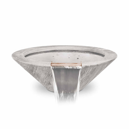 The Outdoor Plus Cazo Water Bowl in GFRC Wood Grain