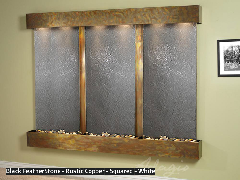 Adagio Deep Creek Falls 69”H x 91”W Indoor Water Wall Fountain DCR1002