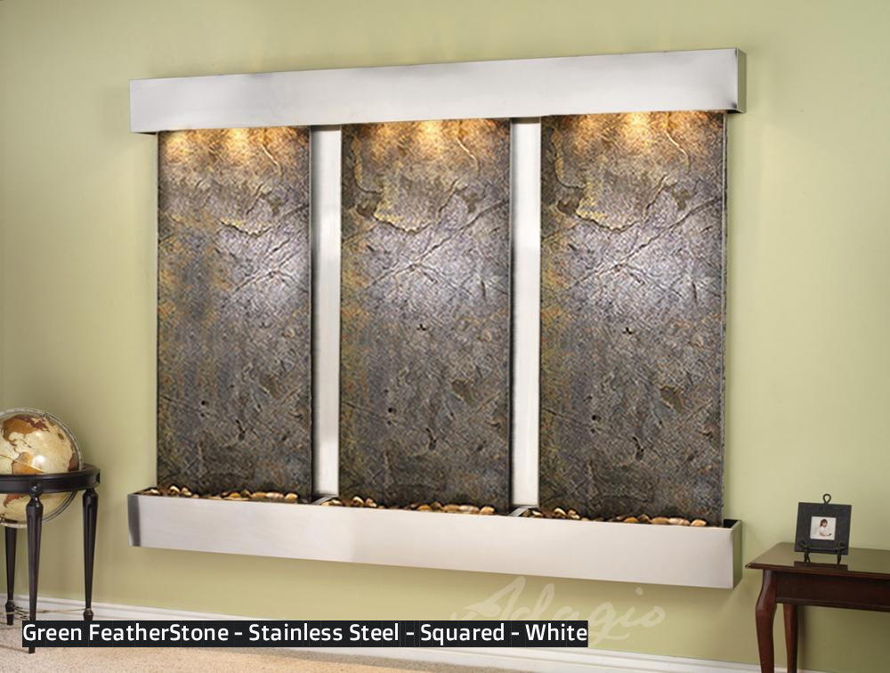 Adagio Deep Creek Falls 69”H x 91”W Indoor Water Wall Fountain DCR1002