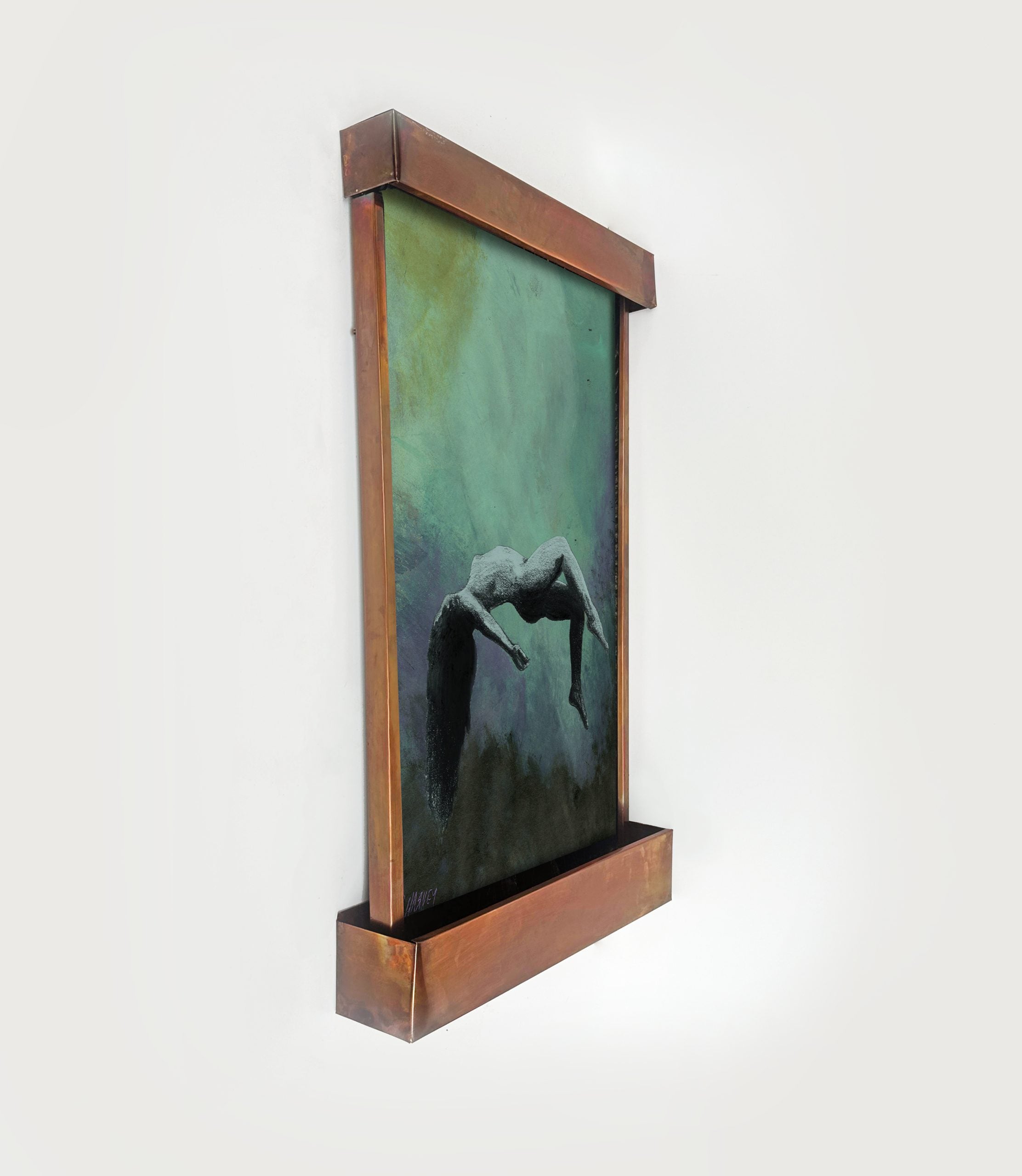 Cameron Harvey Descending to Nod 48″ H x 32″ W Indoor Wall Fountain