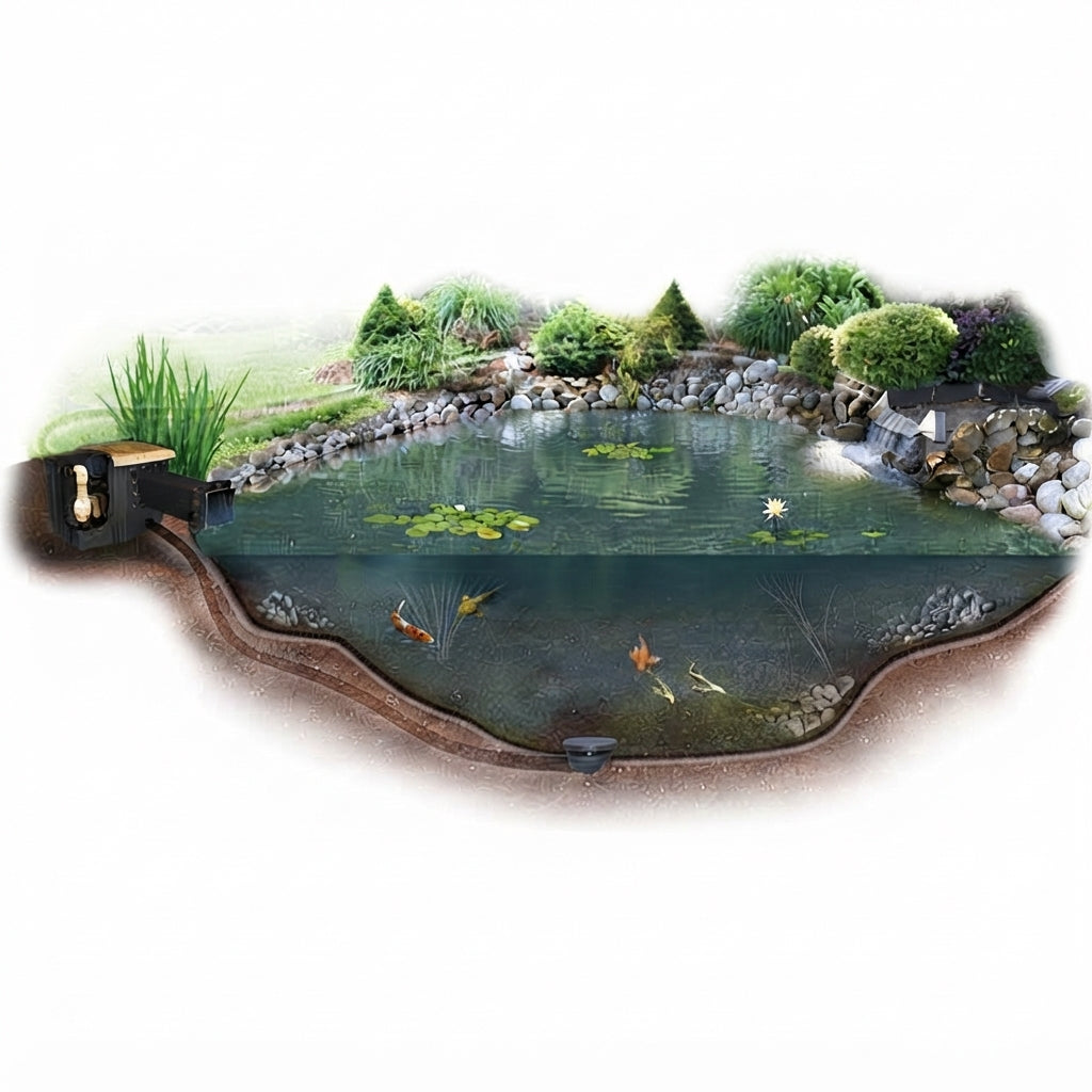 Easy Pro Pond Pro-Series Large Complete Pond Kit For 24' x 24' Pond EL2424