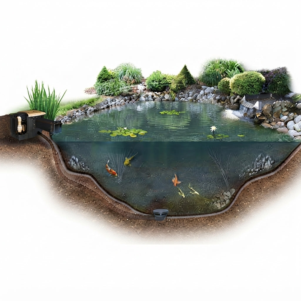 Easy Pro Pond Pro-Series Large Complete Pond Kit For 24' x' 34' Pond EL2434