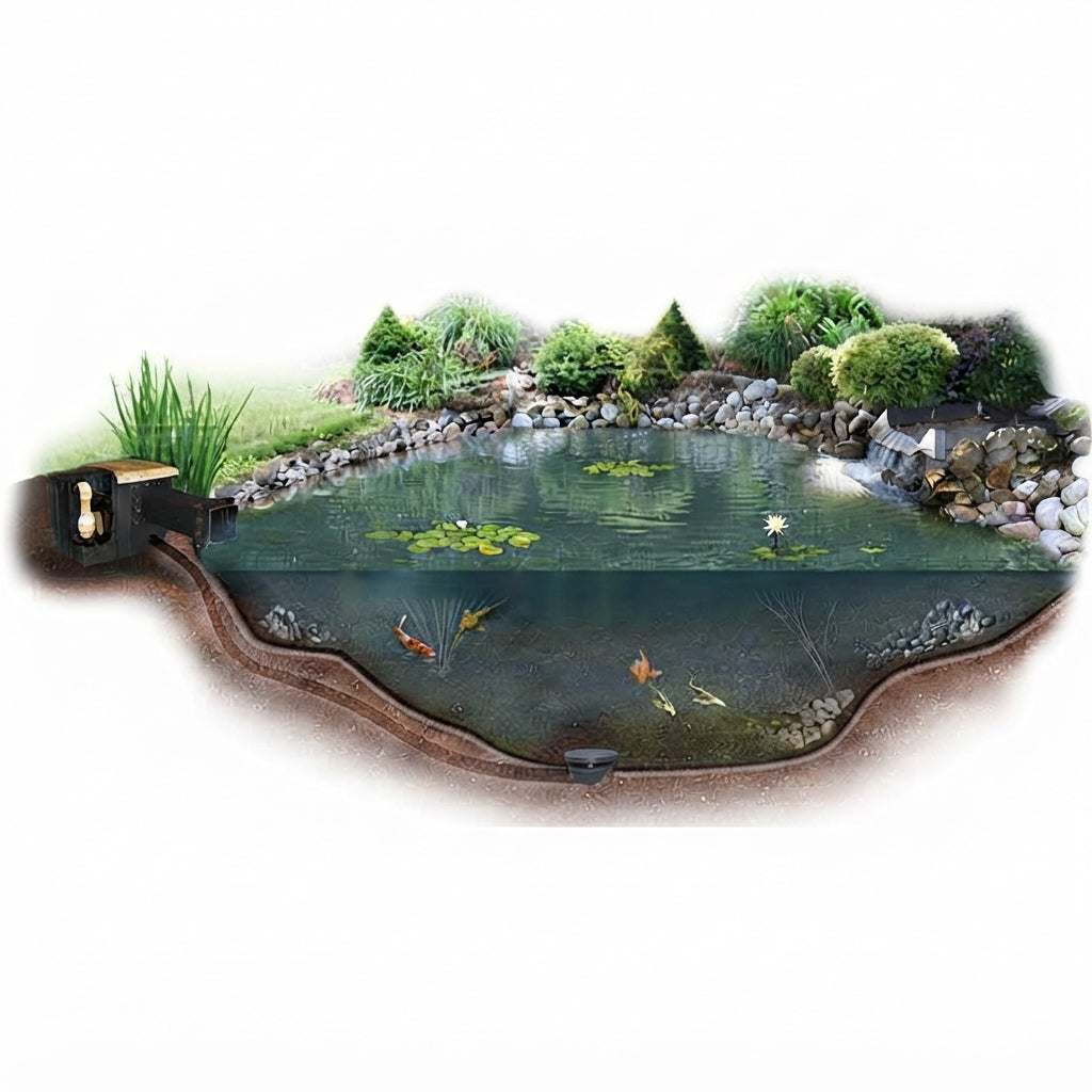 Easy Pro Pond Pro-Series Large Complete Pond Kit For 34' x' 34' Pond EL3434