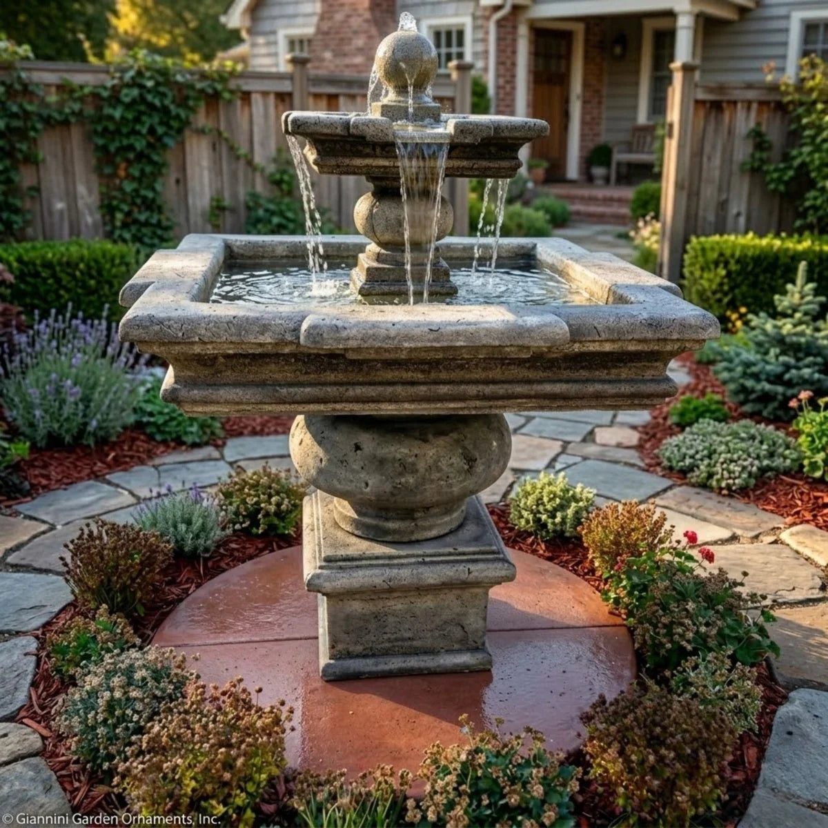 Giannini Garden Fontana Quadra Outdoor Water Fountain 1080
