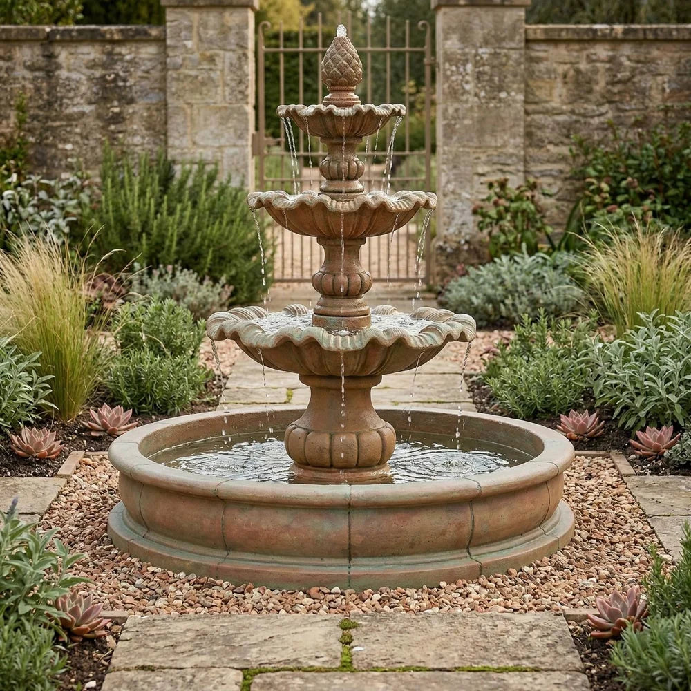 Giannini Garden Garda Three Tier Outdoor Pond Fountain 1174