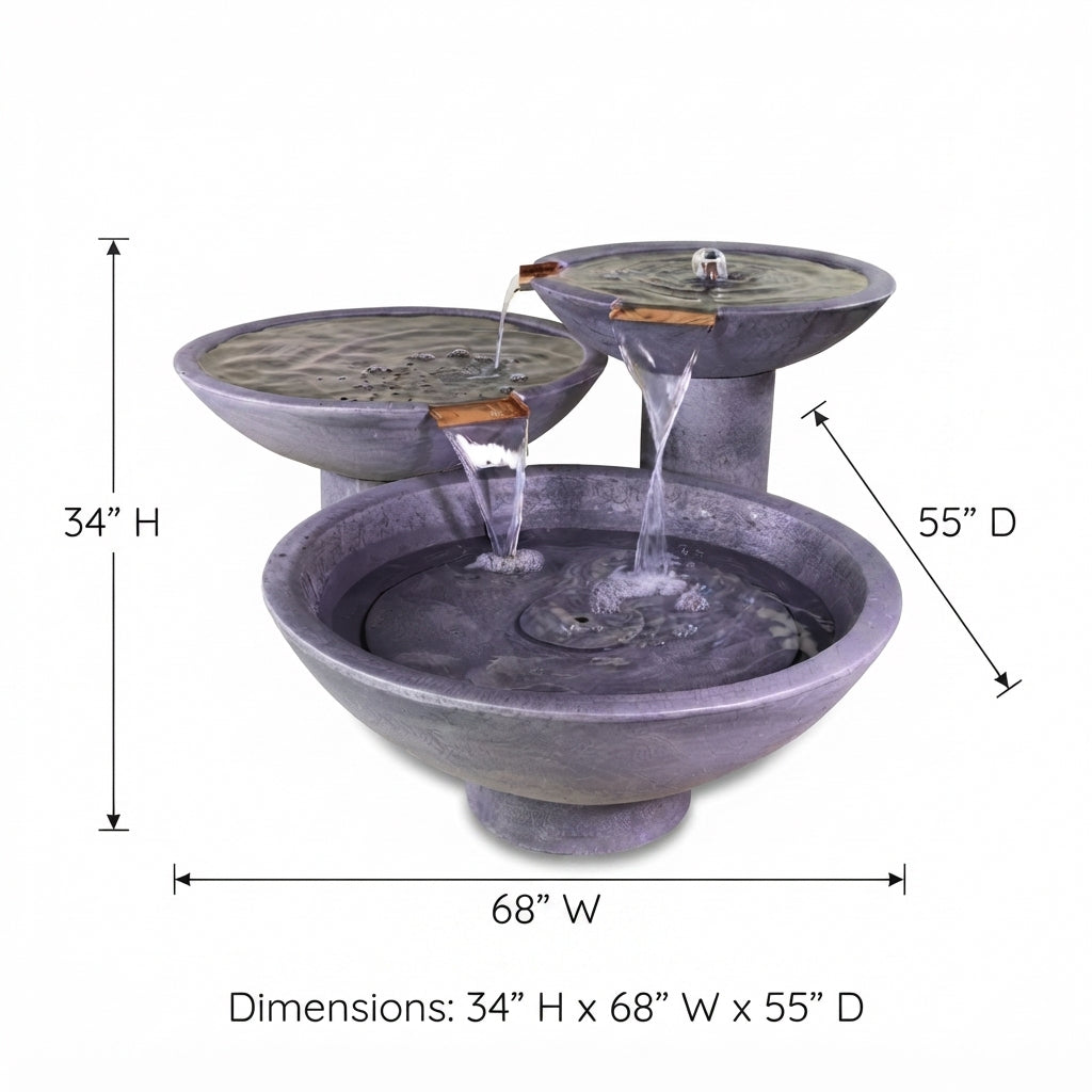 Giannini Garden Scottsdale Greystone Concrete Outdoor Fountain 1749