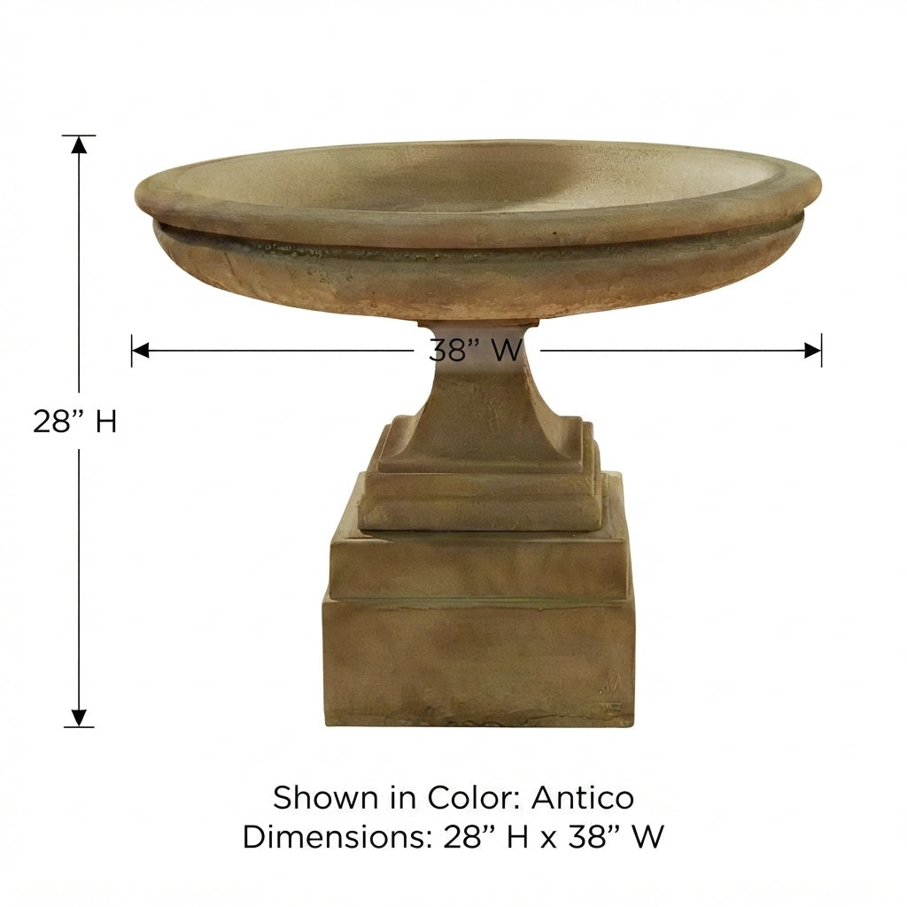 Giannini Garden Hampton Planter Short Cast Stone 2203