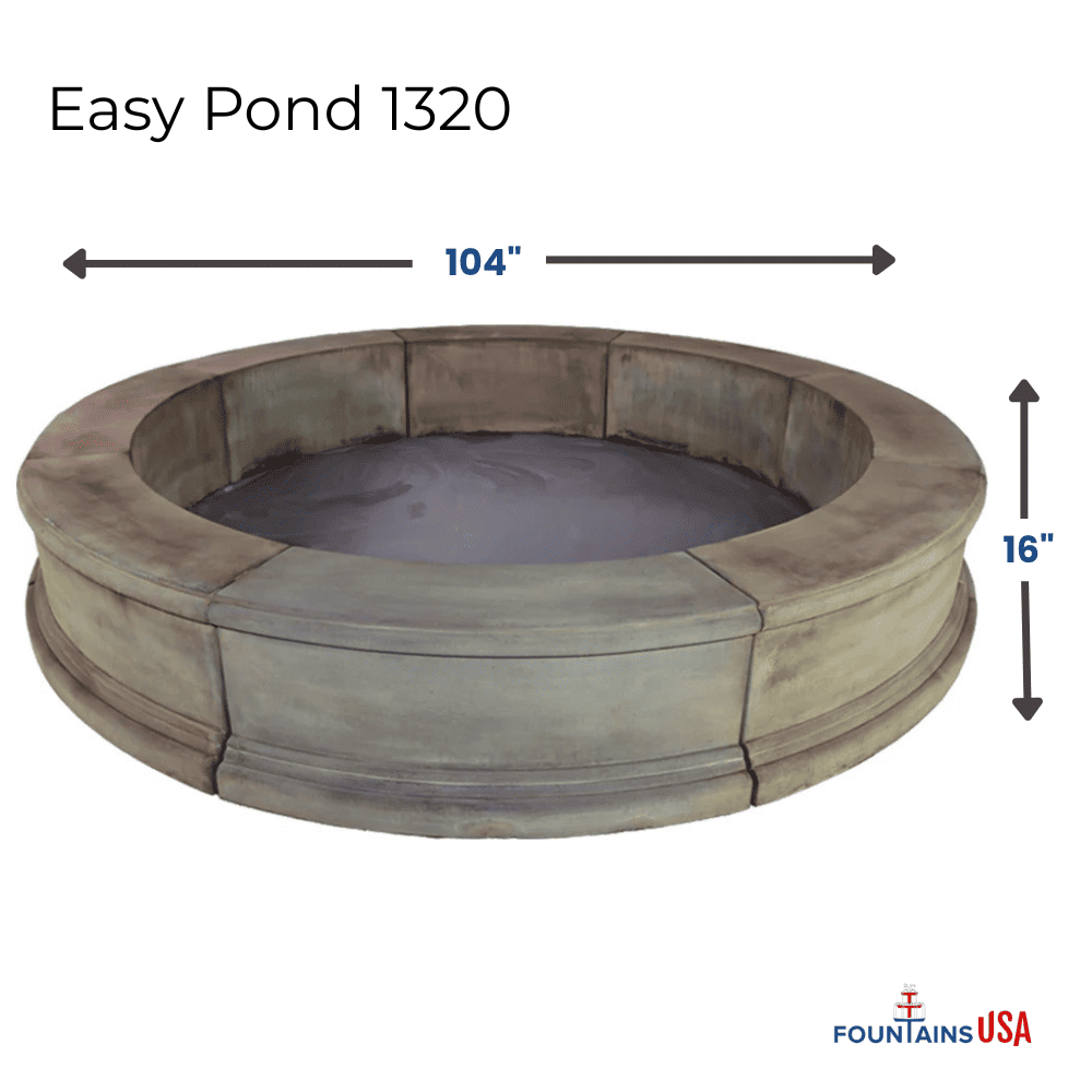 Giannini Garden Calanthia 2-Tier Cast Stone Outdoor Garden Fountain 1680 with Easy Pond