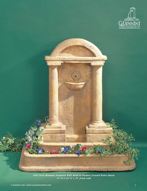 Giannini Garden Foro Romano Outdoor Wall Fountain 101