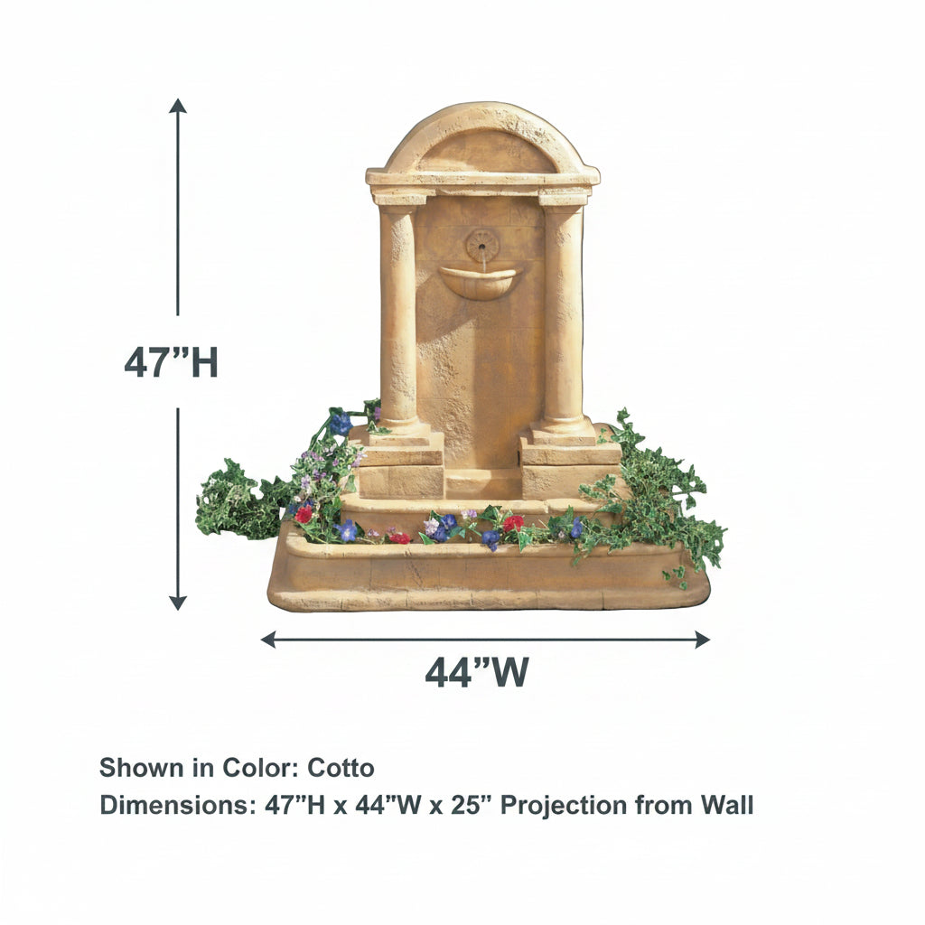 Giannini Garden Foro Romano Outdoor Wall Fountain 101