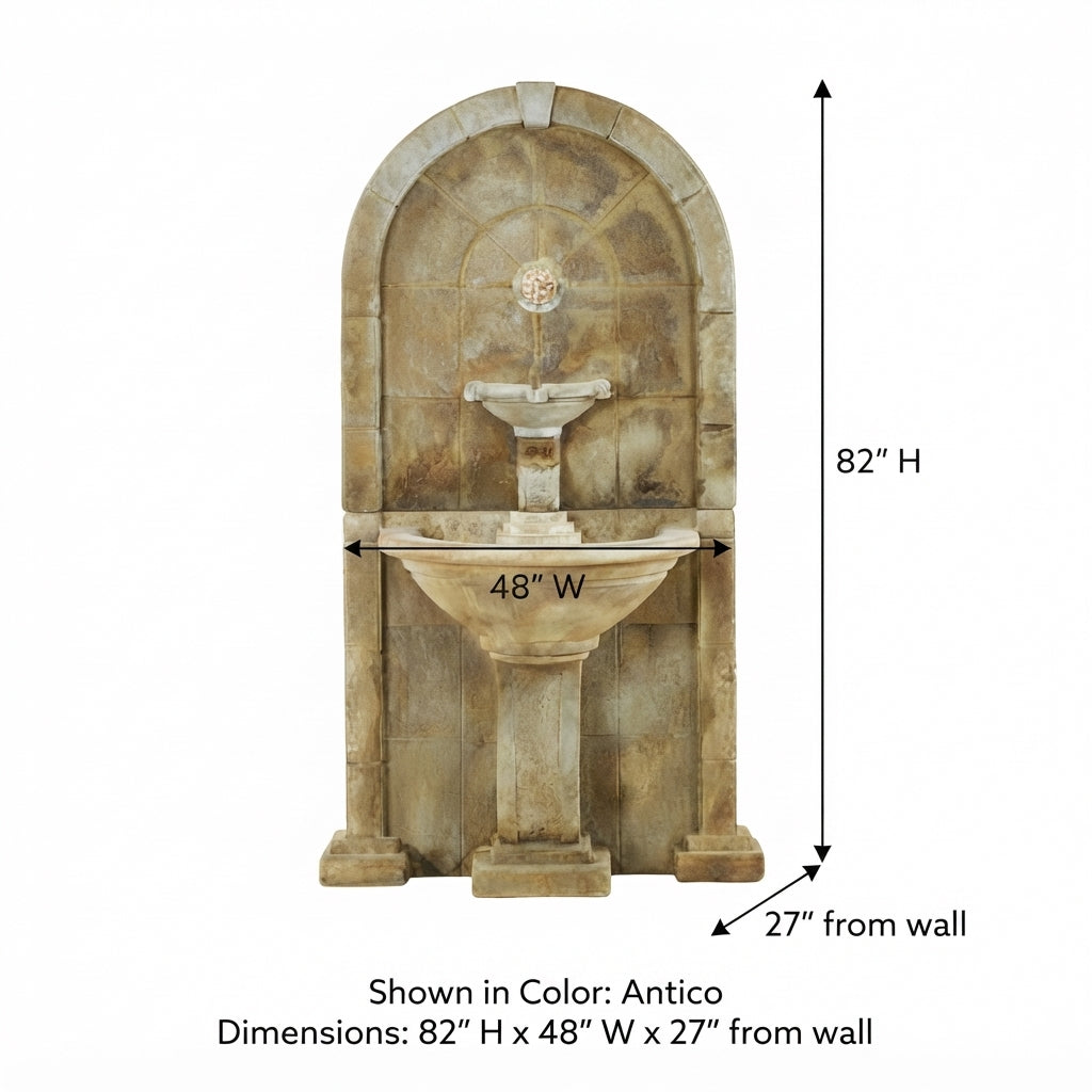 Giannini Garden Amalfi Outdoor Wall Fountain 1135