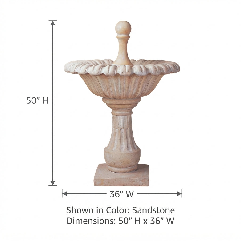 Giannini Garden Asti Cast Stone Outdoor Fountain 1051