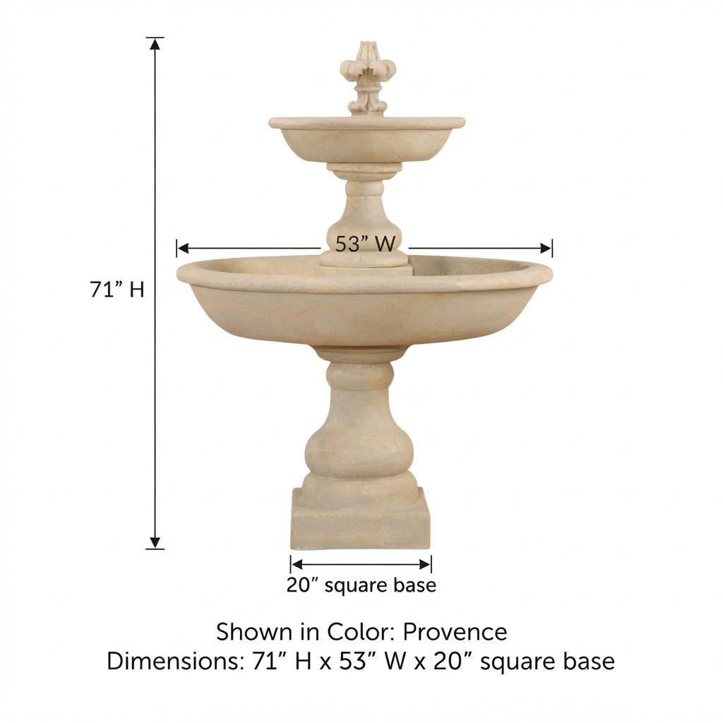 Giannini Garden Belair 2-Tier Cast Stone Outdoor Fountain 1125