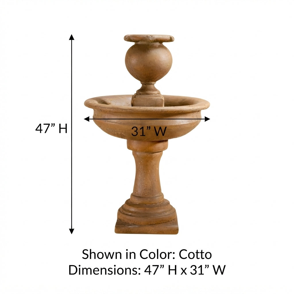 Giannini Garden Cannes Cast Stone Outdoor Garden Fountain 1665