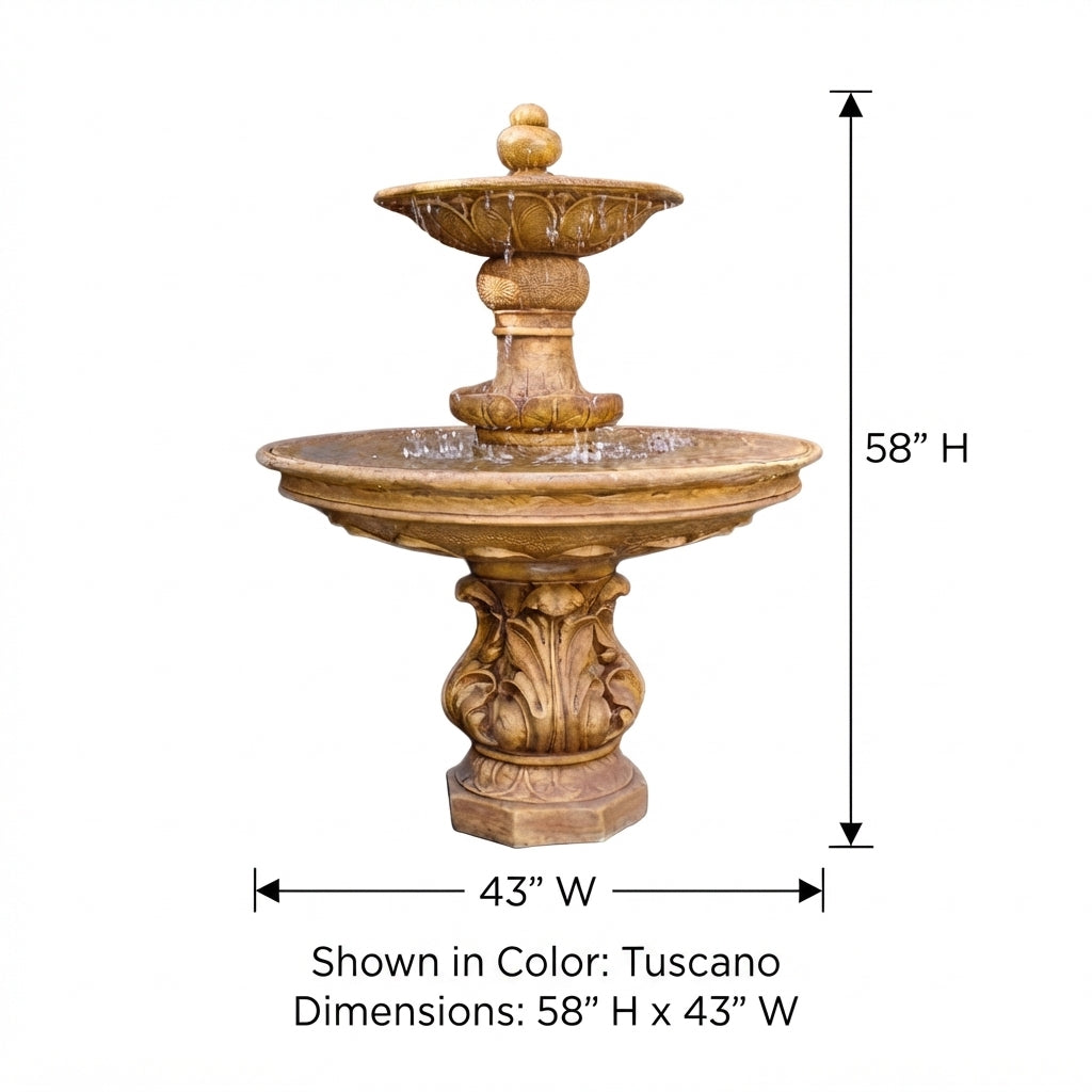 Giannini Garden Chelsea Garden Cast Stone Outdoor Fountain 105