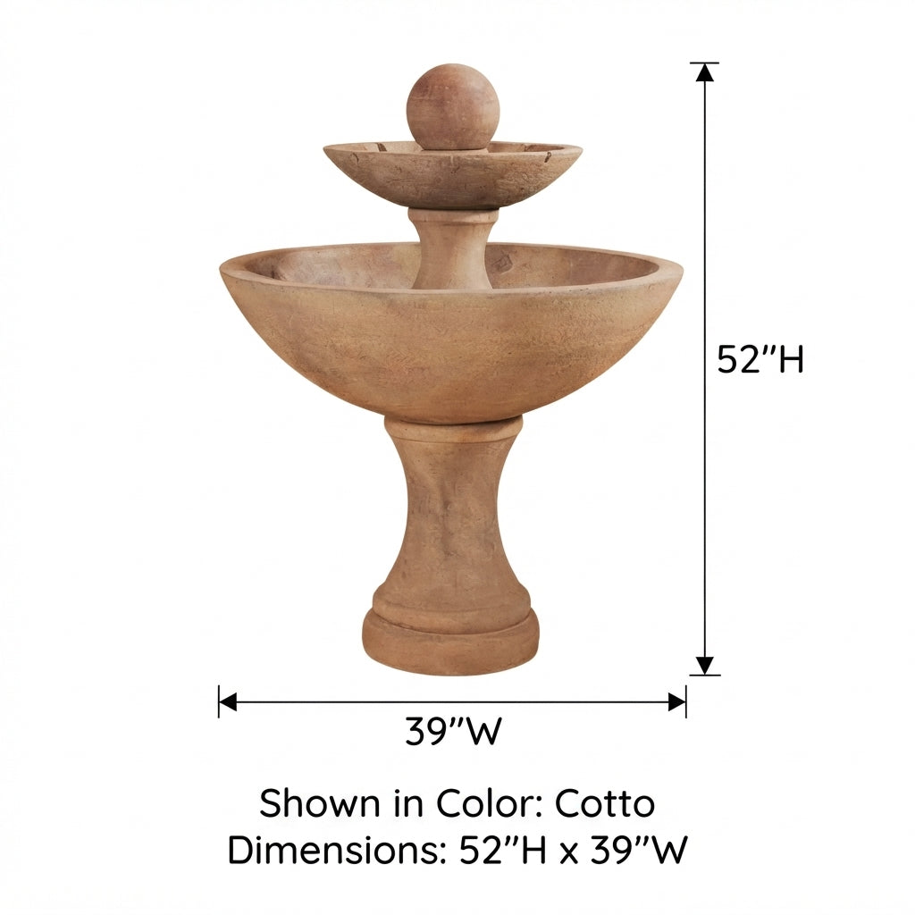 Giannini Garden Doppia Outdoor Courtyard Fountain 1585