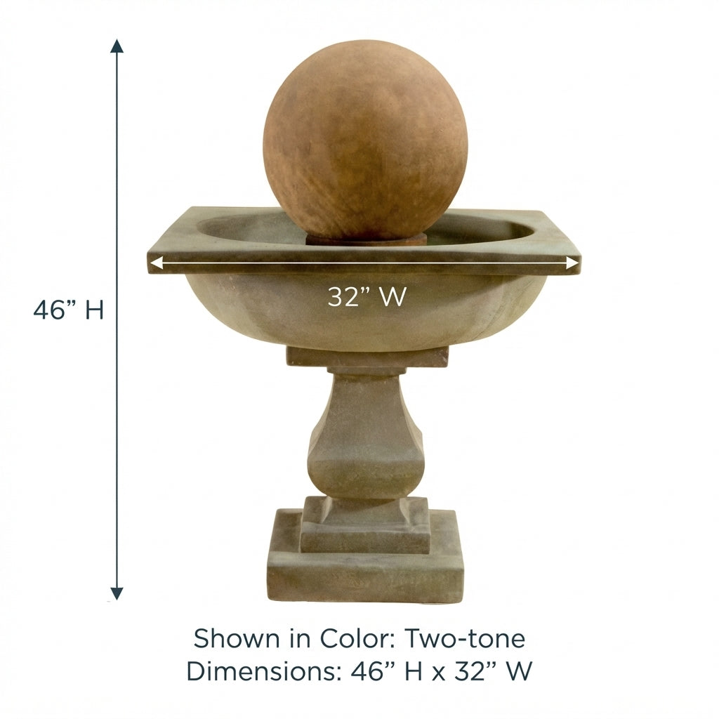 Giannini Garden Lunara Cast Stone Outdoor Garden Fountain 1669