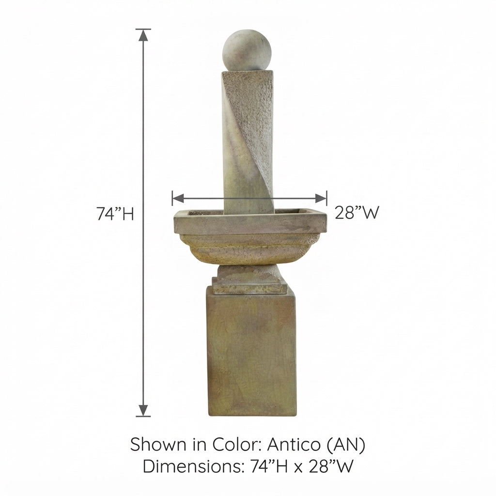 Giannini Garden Mod Twist Outdoor Fountain