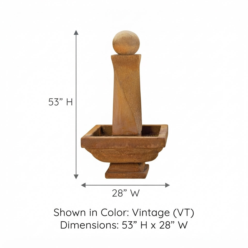 Giannini Garden Mod Twist Outdoor Fountain