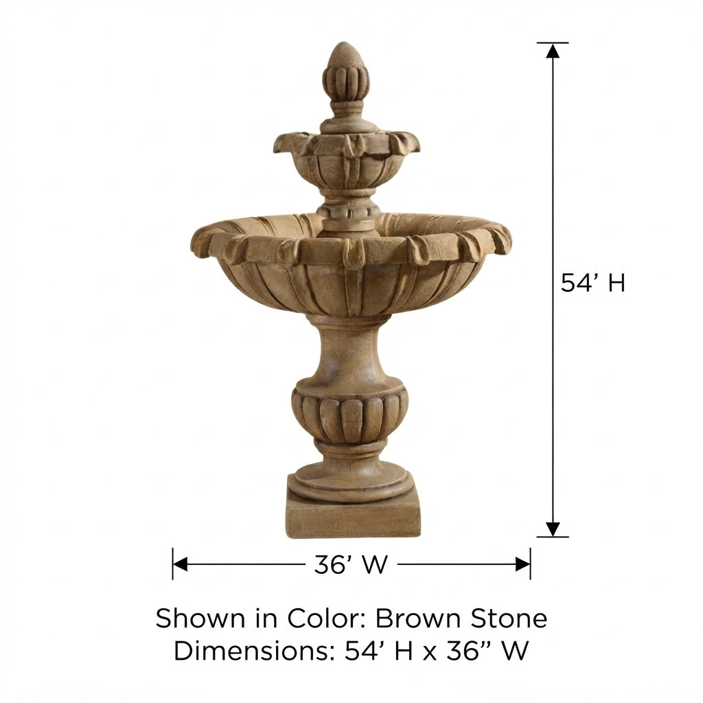 Giannini Garden Petite Chateau 2-Tier Cast Stone Outdoor Fountain 1695