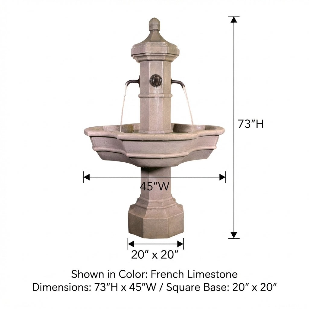 Giannini Garden Roubaix Cast Stone Outdoor Fountain 1723