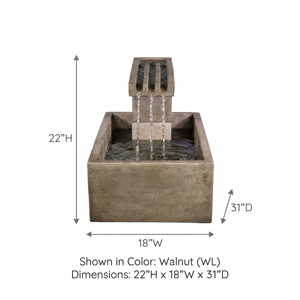 Giannini Garden Trellis Terrace Cast Stone Fountain with Basin 1831