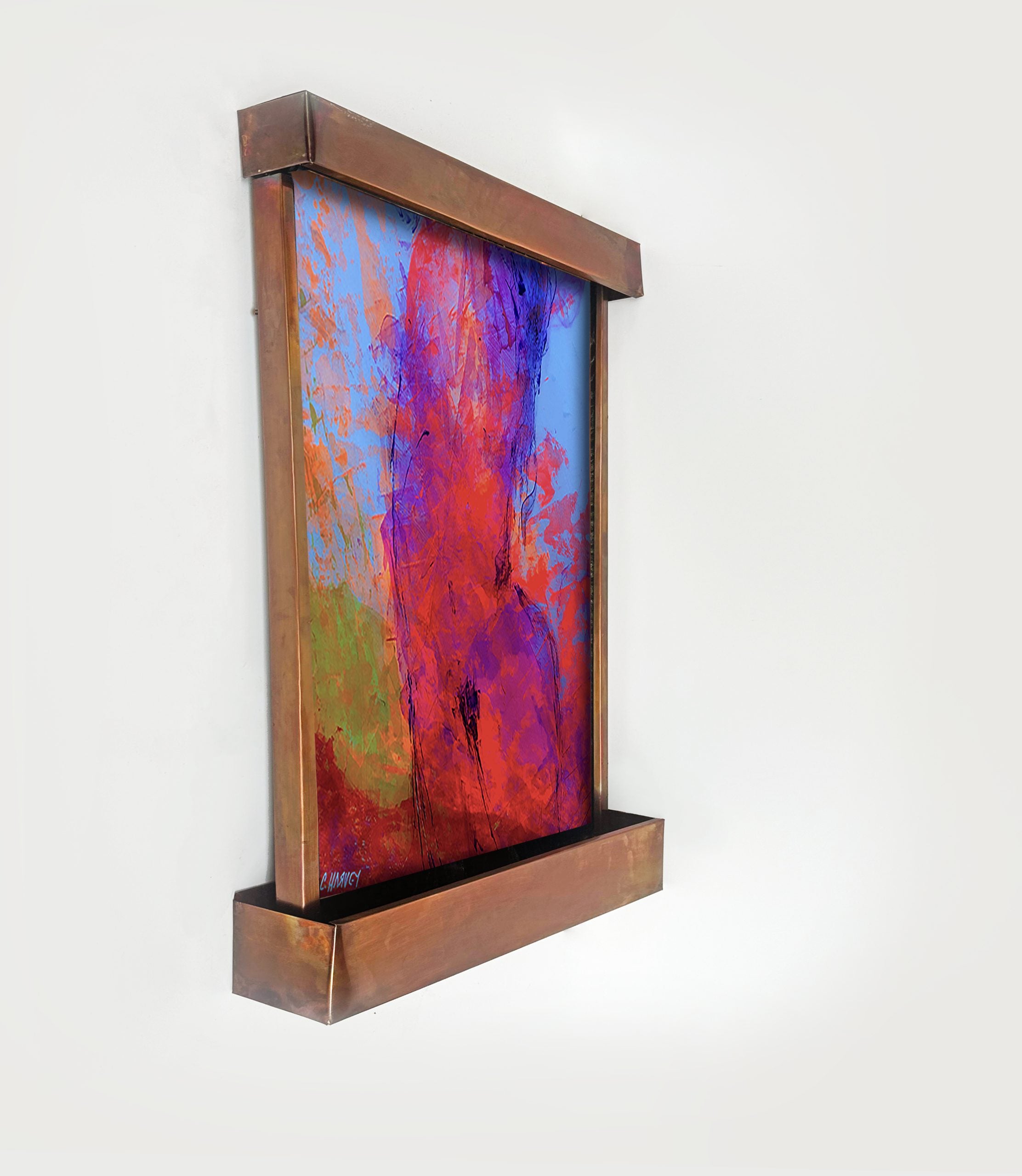 Cameron Harvey Holi Festival of Colors 48″ H x 34″ W Indoor Wall Fountain