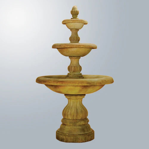 Giannini Garden Isola Three Tier Outdoor Water Fountain 1296