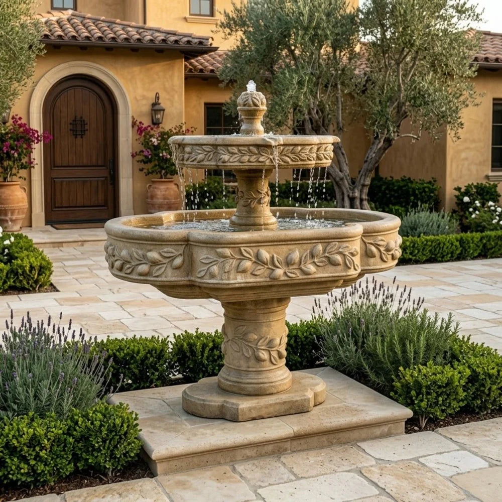 Giannini Garden Limoni Romani Two Tier Outdoor Water Fountain 1127