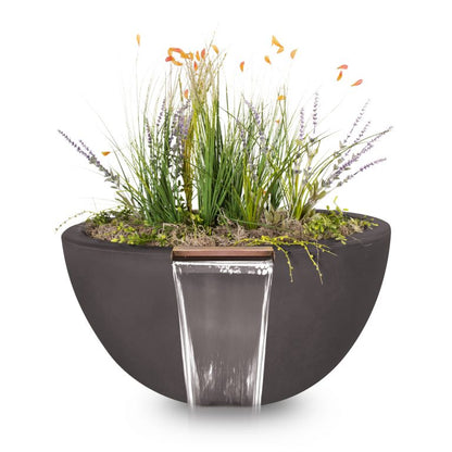 The Outdoor Plus Luna Planter & Water Bowl in GFRC Concrete