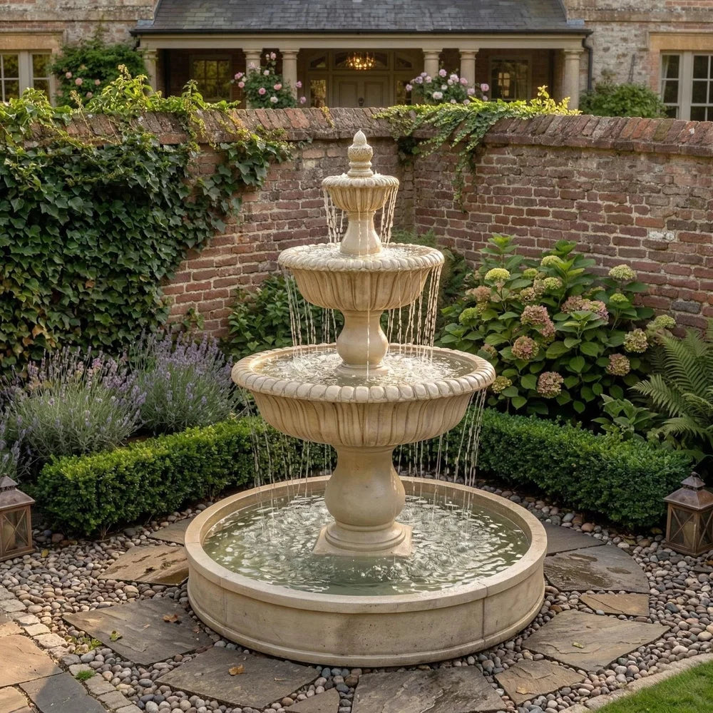 Giannini Garden Malibu Three Tier Outdoor Pond Fountain 1800