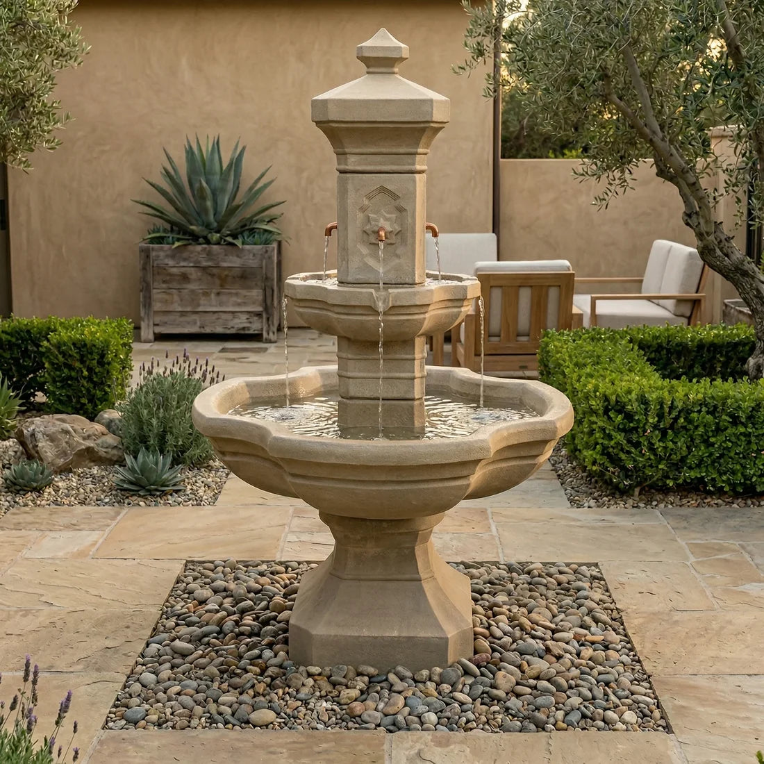 Giannini Garden Monterosso Outdoor Courtyard Fountain 1846C