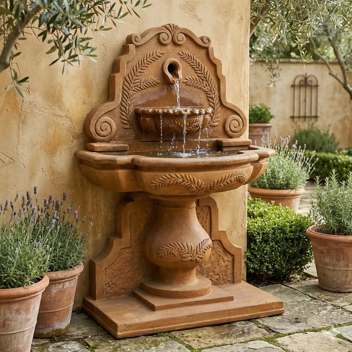 Giannini Garden Olive Grove Outdoor Wall Fountain 1406