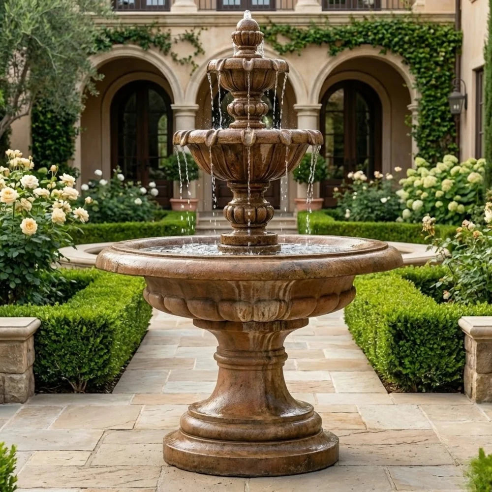 Giannini Garden Padova Three Tier Outdoor Water Fountain 1167