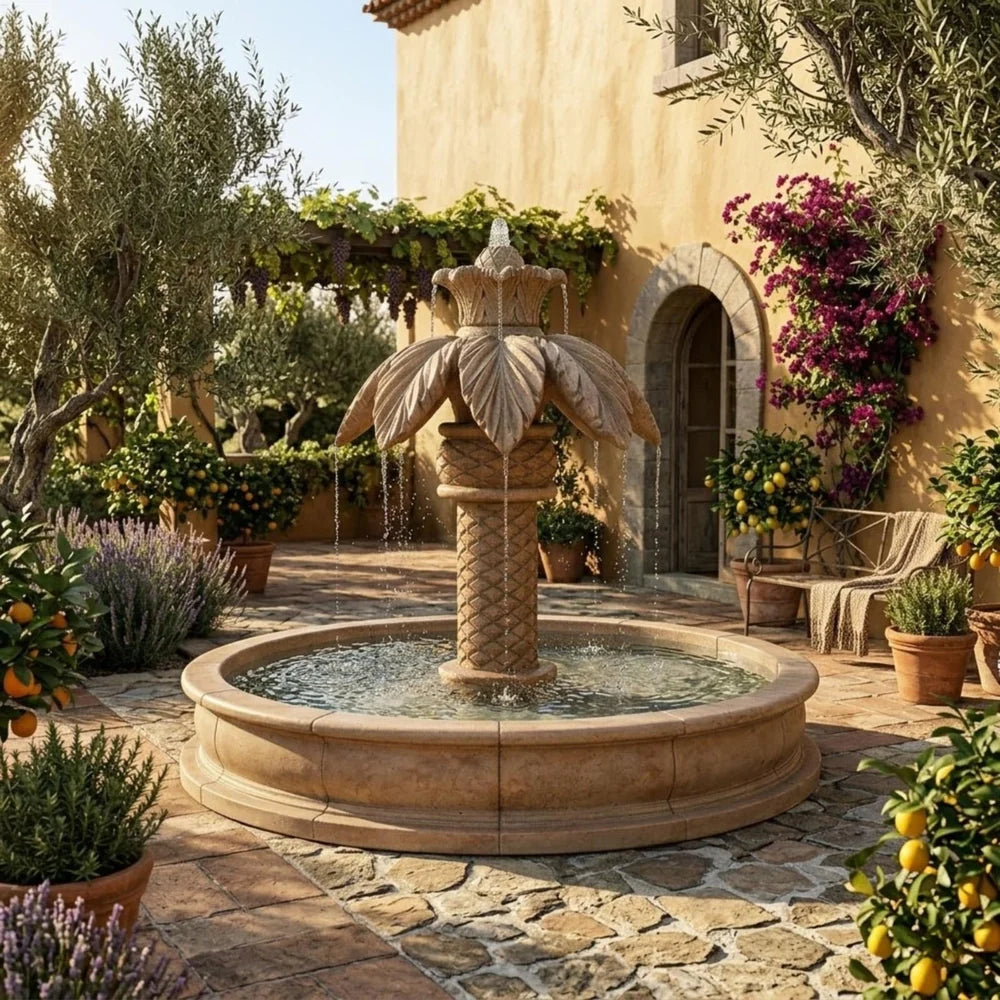 Giannini Garden Palm Springs Small Outdoor Water Pond Fountain 1161