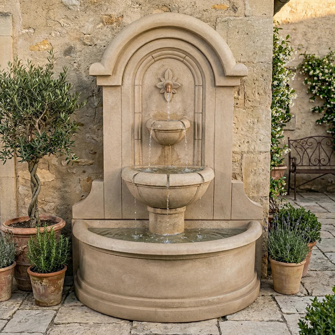 Giannini Garden Riviera Outdoor Wall Fountain 1837