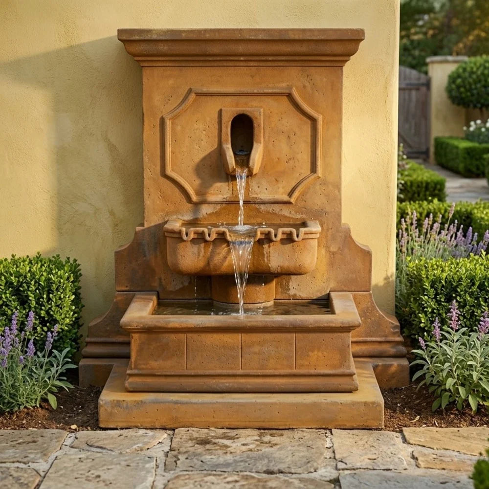 Giannini Garden Savonna Outdoor Wall Fountain with Step 1547