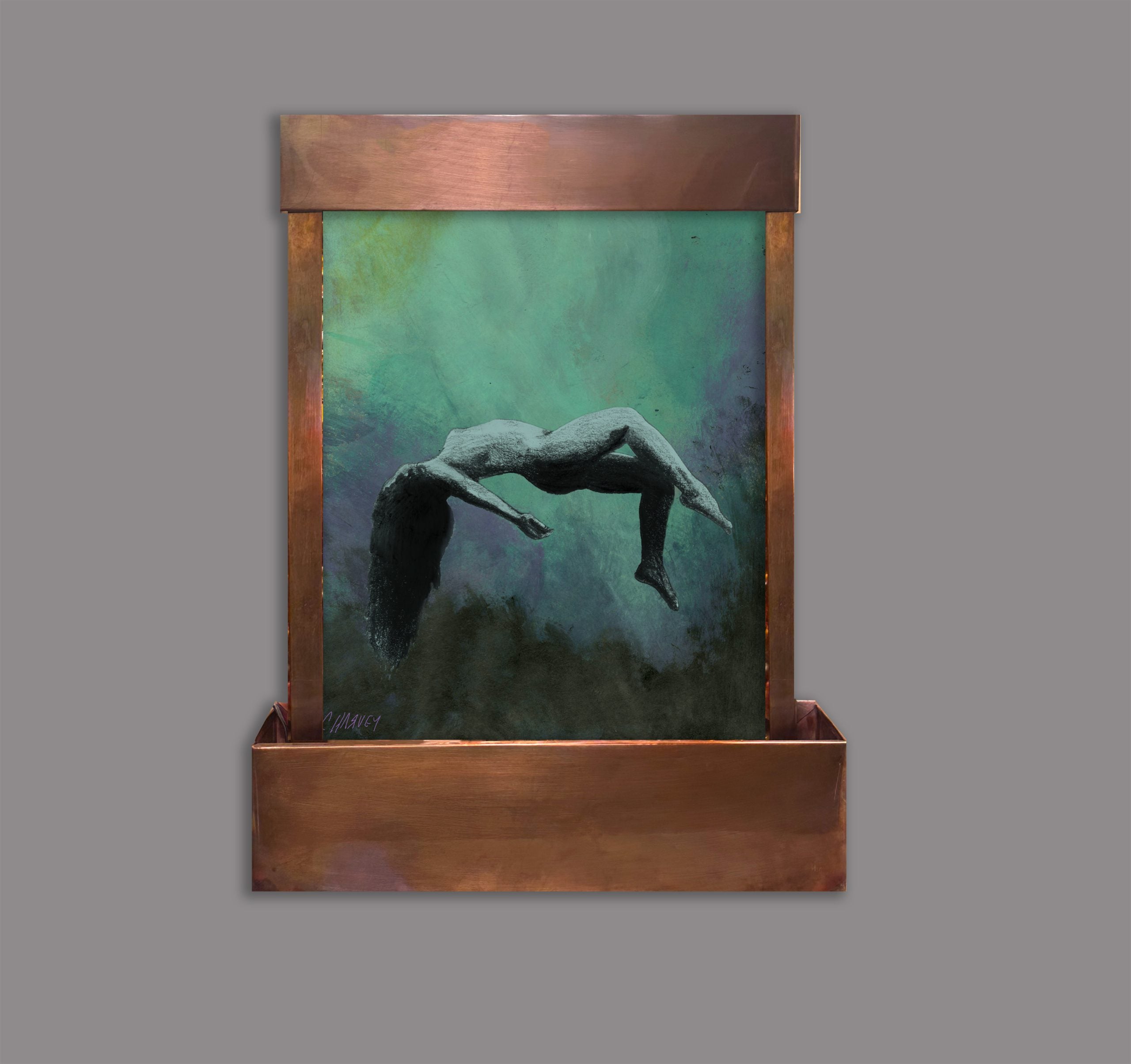 Cameron Harvey Descending to Nod 27″ H x 21″ W Indoor Tabletop Fountain