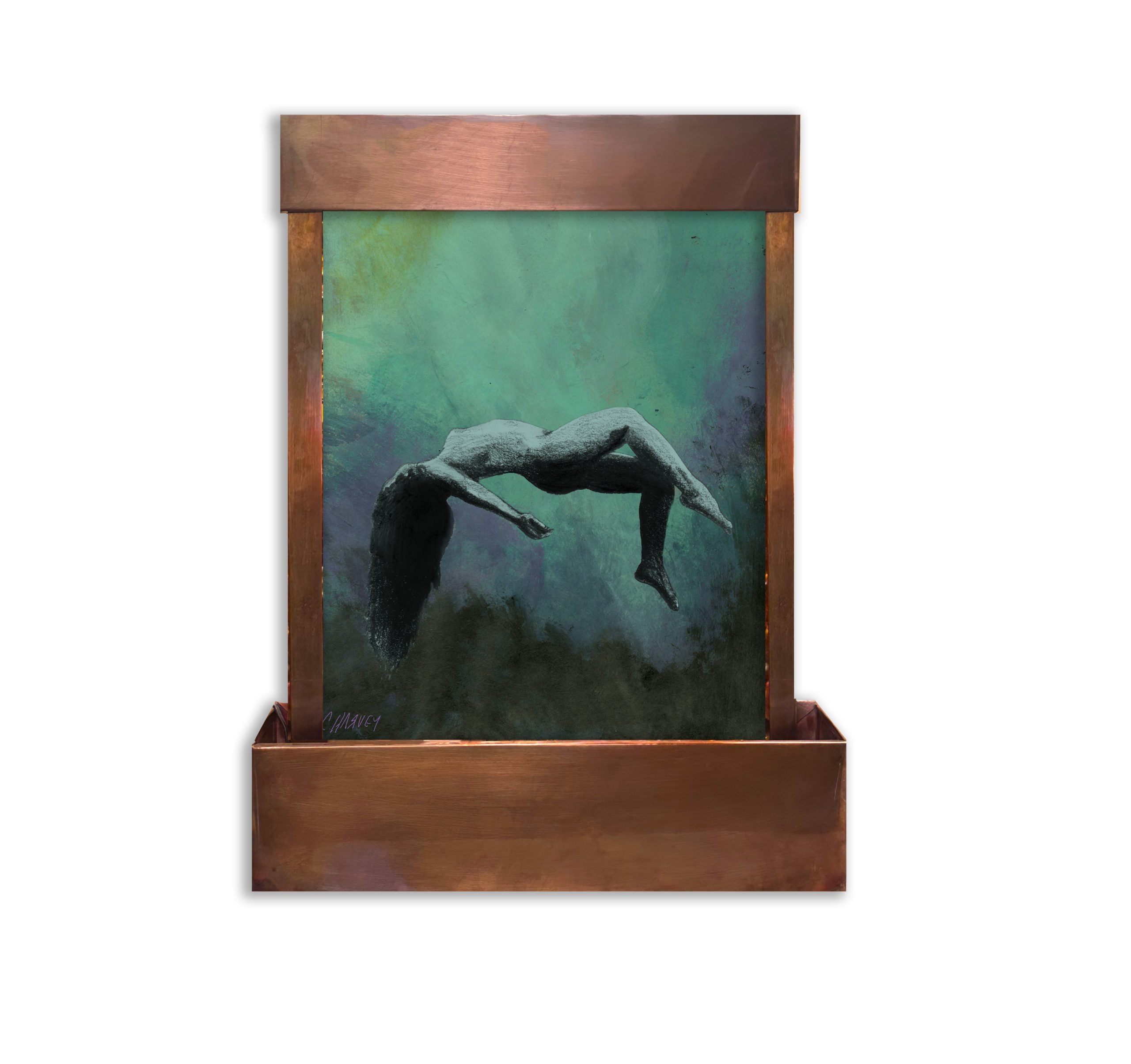 Cameron Harvey Descending to Nod 27″ H x 21″ W Indoor Tabletop Fountain