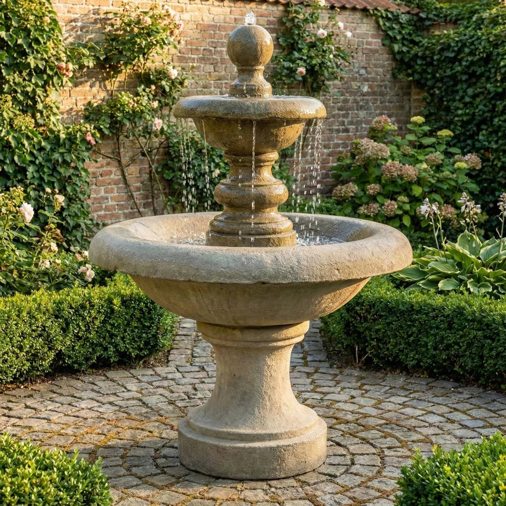 Giannini Garden Villa Santini Two Tier Outdoor Water Fountain 1450