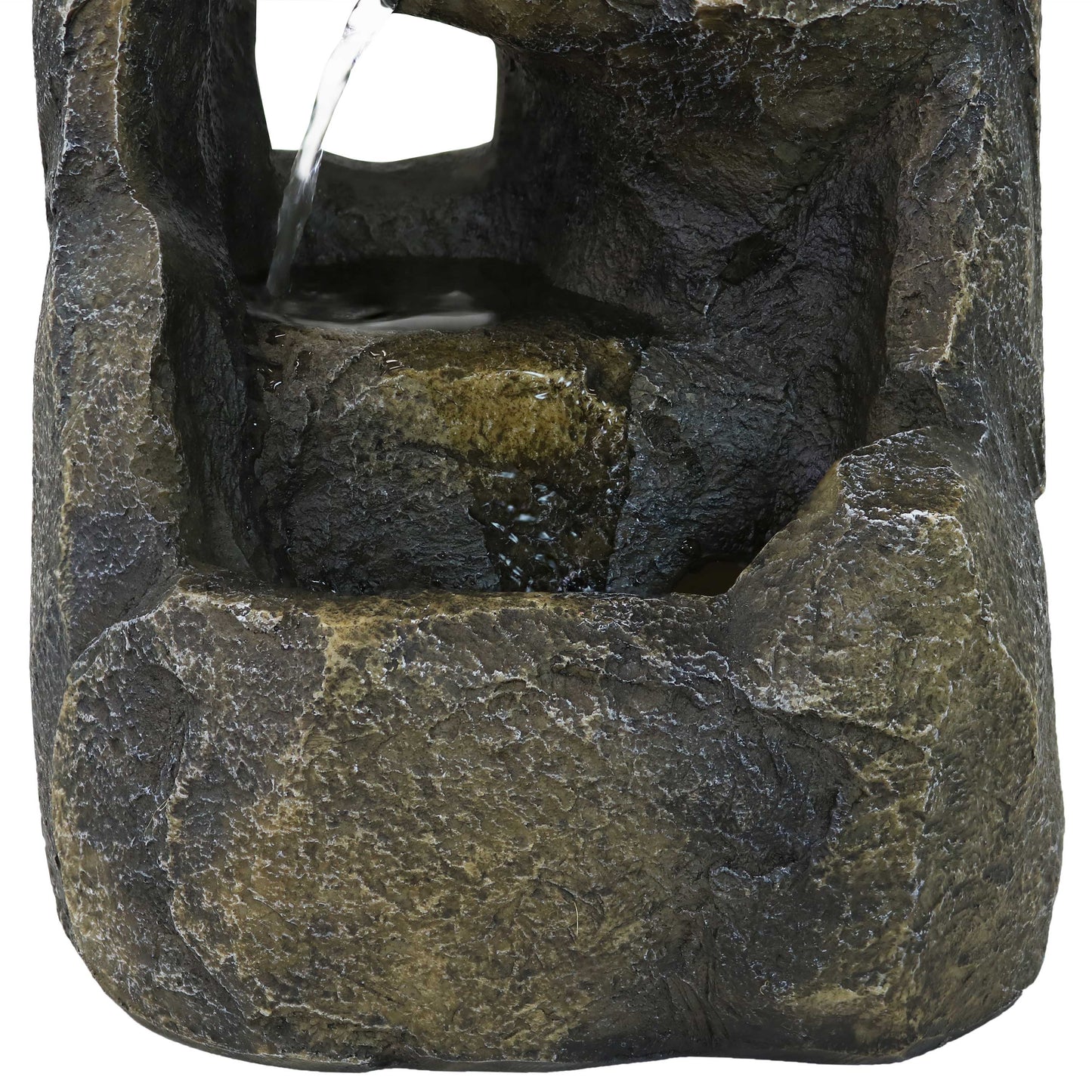 Sunnydaze 12" Cavernous Rock Tiers Indoor Tabletop Fountain
