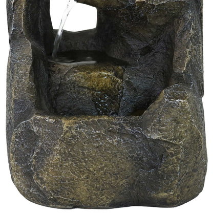 Sunnydaze 12" Cavernous Rock Tiers Indoor Tabletop Fountain