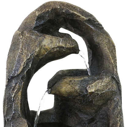 Sunnydaze 12" Cavernous Rock Tiers Indoor Tabletop Fountain