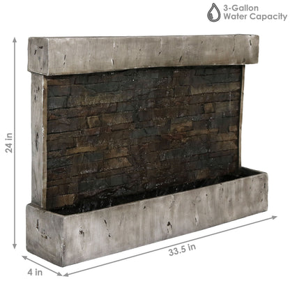 Sunnydaze 24" Ancient Outdoor Waterfall Fountain