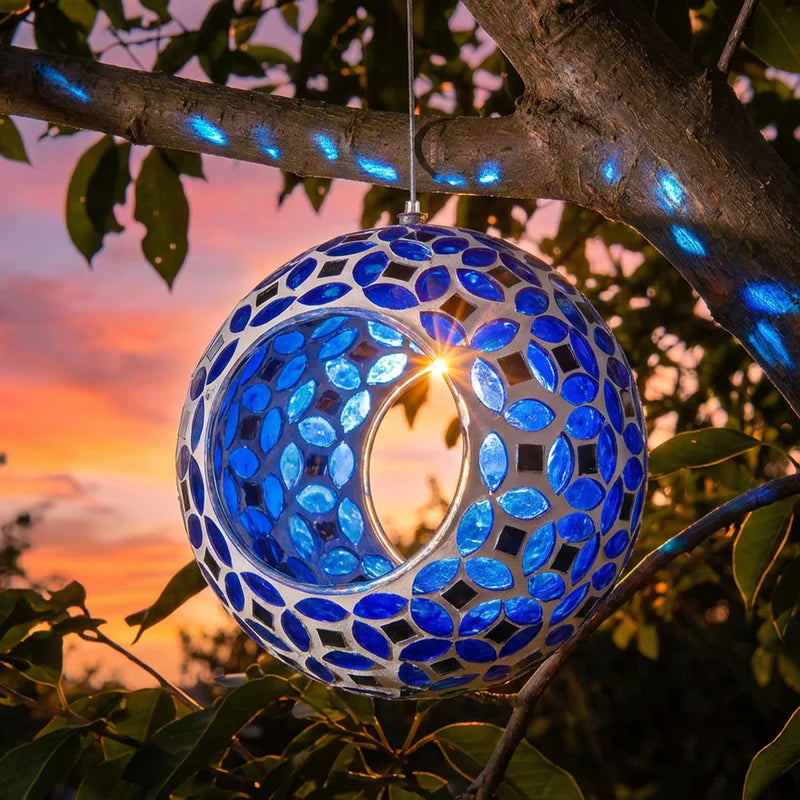 Sunnydaze 6" Mosaic Fly-Through Hanging Bird Feeder